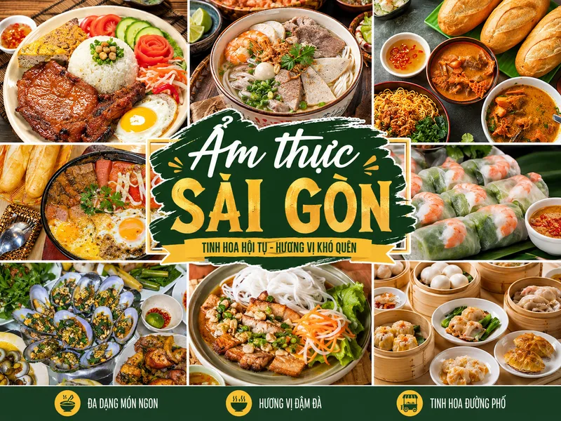 Ẩm thực Sài Gòn hấp dẫn nhờ sự giao thoa giữa món ăn nhiều vùng miền và phong cách ẩm thực quốc tế.