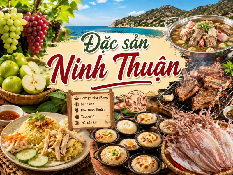 Ẩm thực Ninh Thuận mang hương vị mộc mạc, đậm đà và giàu bản sắc địa phương