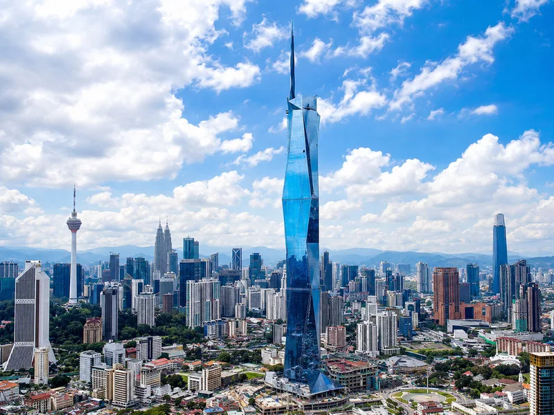 Merdeka 118 tại Kuala Lumpur cao 678,9 m và đứng thứ hai thế giới