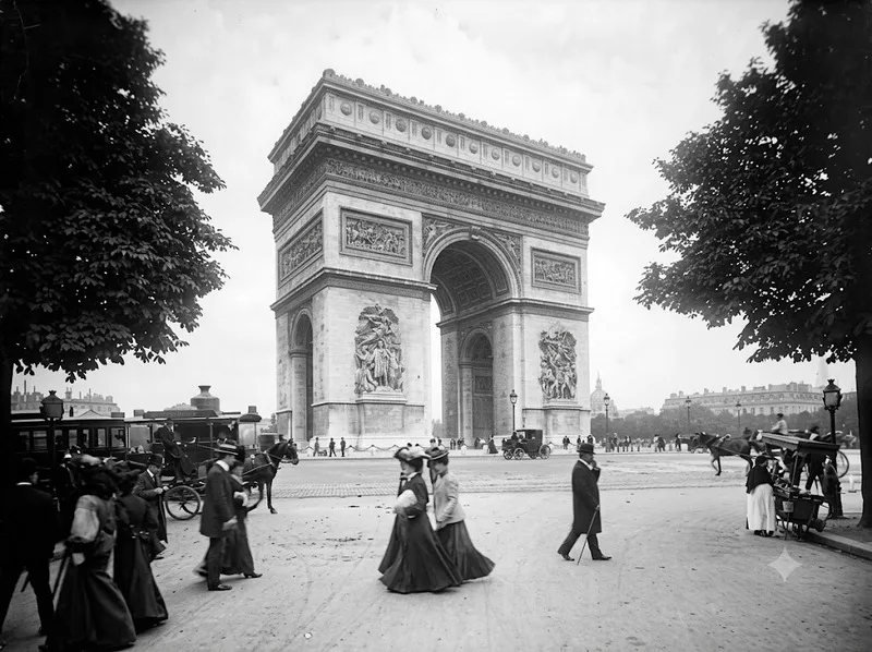 Khải Hoàn Môn Paris được khánh thành năm 1836 sau nhiều gián đoạn