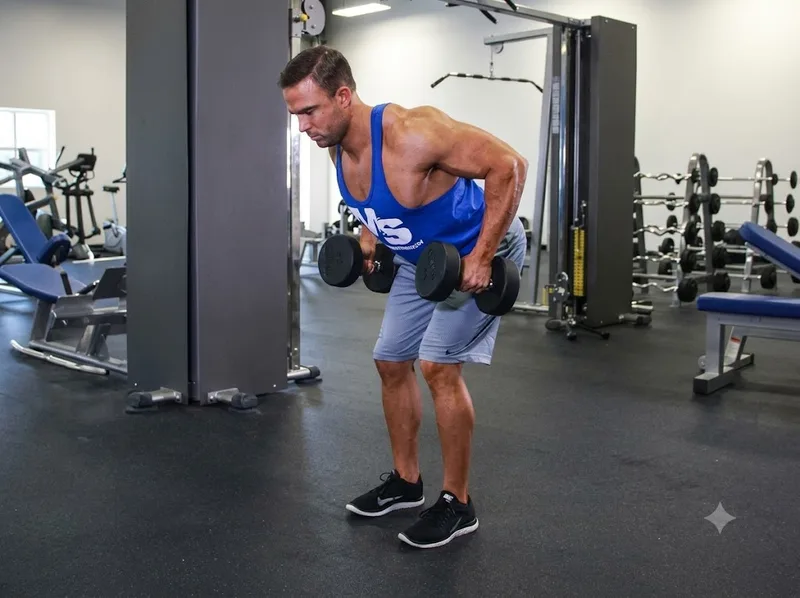 Dumbbell Bent-Over Row giúp phát triển cơ xô và lưng giữa