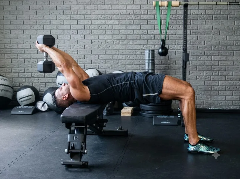 Dumbbell Pullover hỗ trợ vận động cơ xô và khớp vai